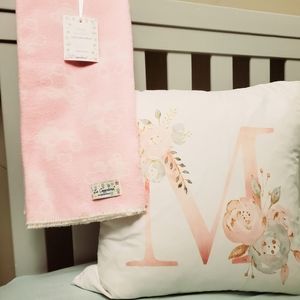 La Copertina Teddy Bear Baby Blanket Made in Italy In Pink